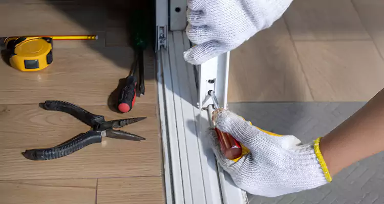 Backyard Sliding Door Track Repair in Walnut Creek, CA